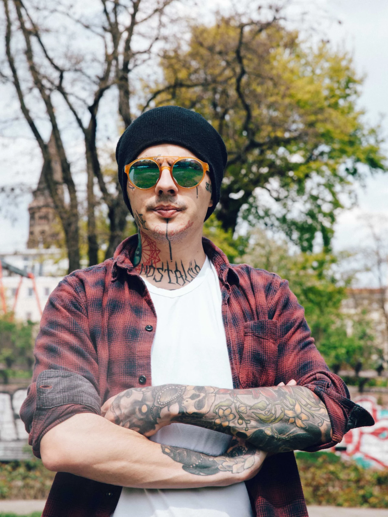 Rafael with ic! berlin sunglass claus